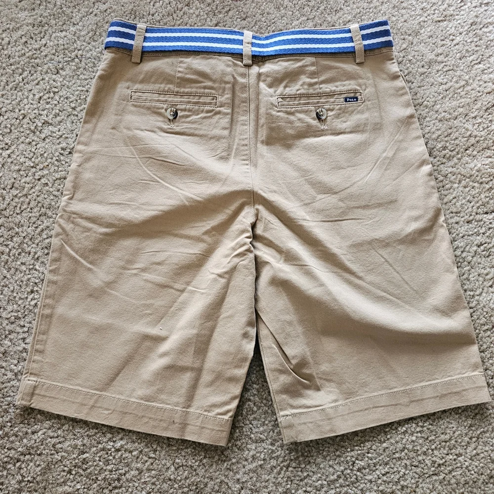 Polo Ralph Lauren Boys Belted Khaki Shorts Size 16